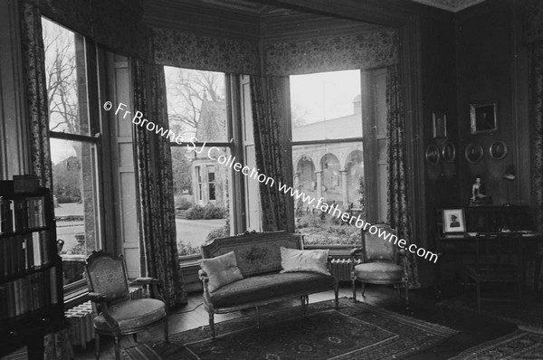 GLASLOUGH HOUSE  THROUGH WINDOWS OF SMALL DRAWING ROOM